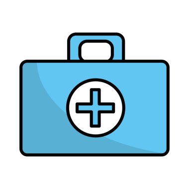 Tıbbi yardım kiti acil bakım, vektör çizim