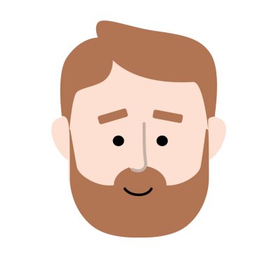 Adam yüz saç modeli tasarım vektör çizim ile