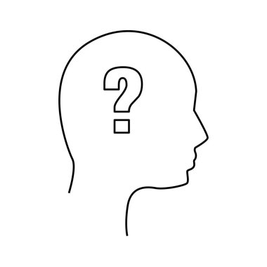 silhouette human man question, vector illustration design