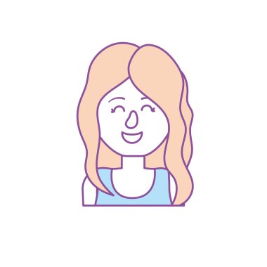 güzellik kadın saç tasarım ve bluz vektör çizim ile