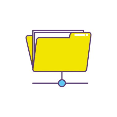 sunucu vektör çizim klasör dosya veri merkezi