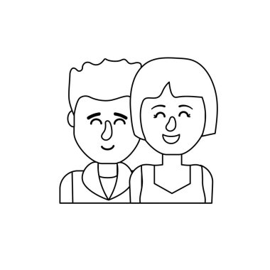 saç tasarım vektör çizim ile güzel bir çift çizgi