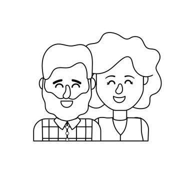 saç tasarım vektör çizim ile güzel bir çift çizgi