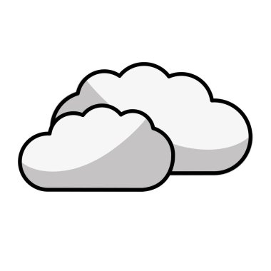izole şekil bulut weather simge, vektör çizim