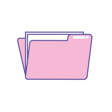 önemli iş belgeleri klasör dosyanızla illüstrasyon vektör