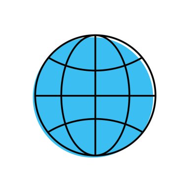 küresel dünya gezegen ağa bağlanmak vektör çizim