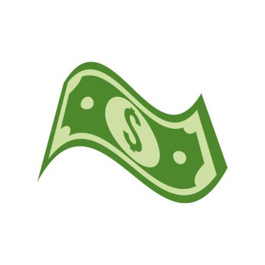 yeşil fatura dolar para, vektör illüstrasyon tasarımı