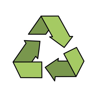 azaltmak, geri dönüşüm ve çevre sembolü, vektör çizim yeniden