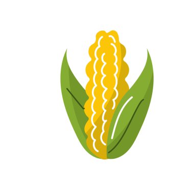 lezzetli ve sağlıklı cob mısır yemek vektör çizim