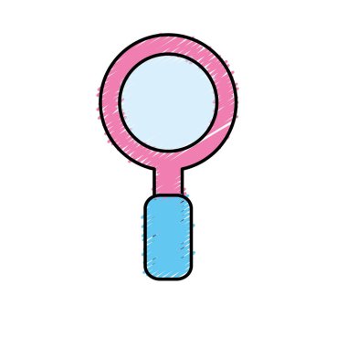 Büyüteç aracı arama arama vektör çizim için