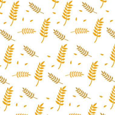 güzel buğday ekmek arka plan tasarımı, vektör çizim