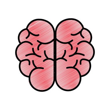mental health smart brain icon, vector illustration design