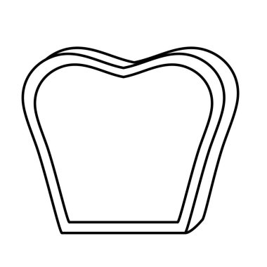 line delicious fresh bakery slice bread, vector illustration