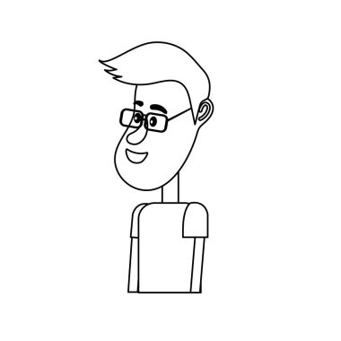 saç tasarım ve giyim vektör çizim satırı şirin adamla