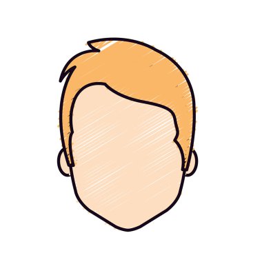 iyi adam yüz haistyle, vektör çizim ile