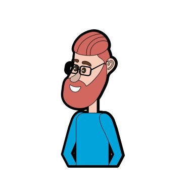 saç tasarım ve giyim vektör çizim ile şirin adam