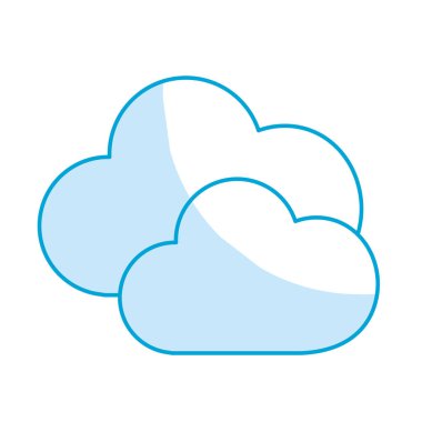 siluet güzel bulutlar hava gökyüzünün, vektör çizim tasarım