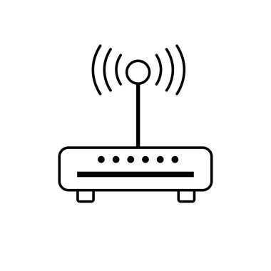 satır yönlendirici wifi bağlantı ağ teknoloji vektör çizim