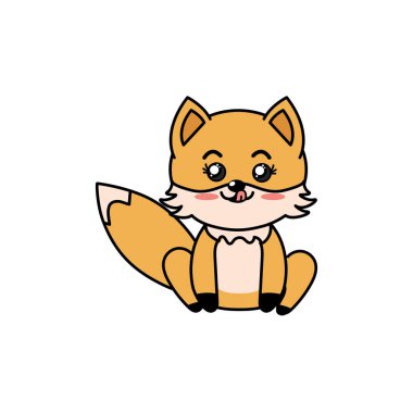 ifade ile güzel sevimli hayvanlar illüstrasyon vektör