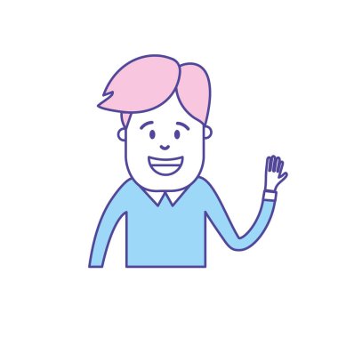 Erkek saç modeli tasarım ve giyim vektör çizim ile