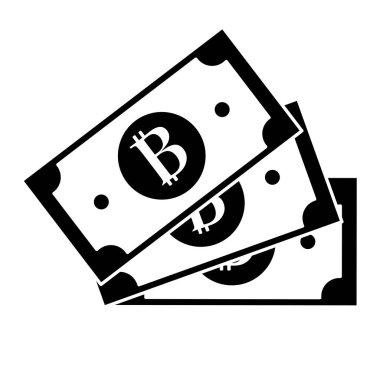 kontur dijital bitcoin faturaları ve elektronik finansal, vektör çizim