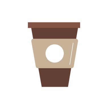 delicious coffee in plastic cup icon vector illustration