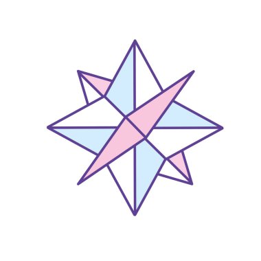 Coğrafya macera yön vektör çizim için pusula sembol