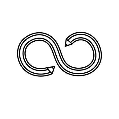 hat kalem eğrileri ve çift nokta vektör çizim ile