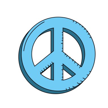 Güzellik hippi amblemi sembol tasarlamak vektör