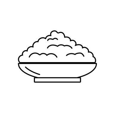 doğal madde ve protein vektör illüstrasyon ile çizgi organik un