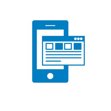 siluet smartphone ile iş dijital belge vektör çizim