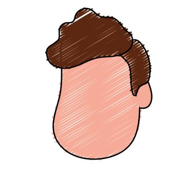 iyi adam yüz haistyle, vektör çizim tasarım ile