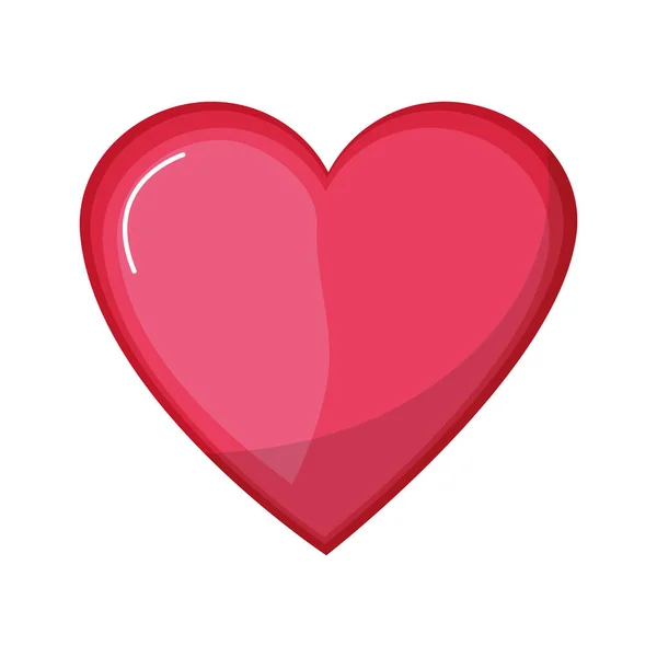 Bom Coração Amor Símbolo Deign Ilustração Vetorial — Vetor de Stock