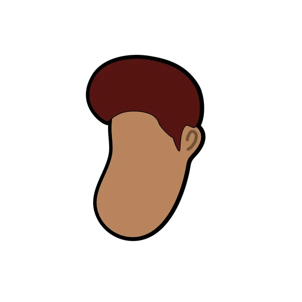 Avatar Cara Homem Com Desenho Penteado Ilustração Vetorial —  Vetores de Stock