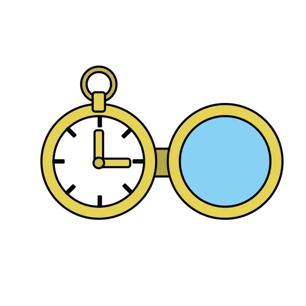 Reloj Bolsillo Para Conocer Ilustración Del Temporizador — Vector de stock