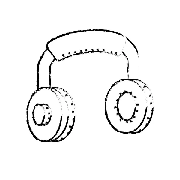 Σχήμα Ακουστικά Για Ακούσετε Και Παίζουν Μουσική Εικονογράφηση Διάνυσμα — Διανυσματικό Αρχείο