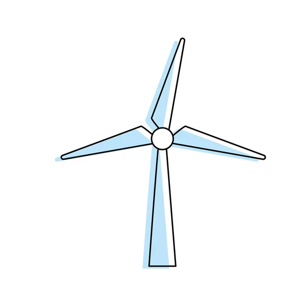 Tecnología Energía Eólica Protección Del Medio Ambiente Vector Ilustración — Vector de stock