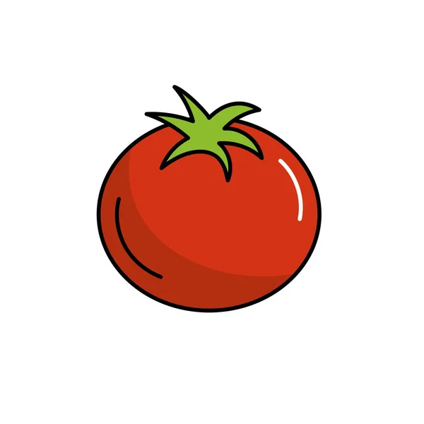 Ilustrasi Vektor Sayuran Tomat Dan Kesehatan Yang Lezat - Stok Vektor