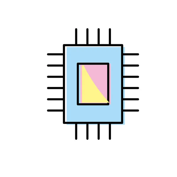Technologie Données Circuit Illustration Vectorielle Serveur Central — Image vectorielle