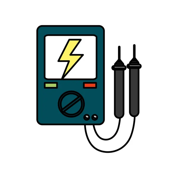 Energielogger Zur Messung Der Elektrizität Auf Dem Planeten Vektordarstellung — Stockvektor