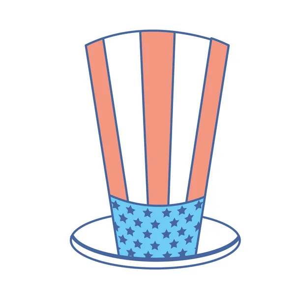 Usa Hut Patritismus Feier Design Vektorillustration — Stockvektor