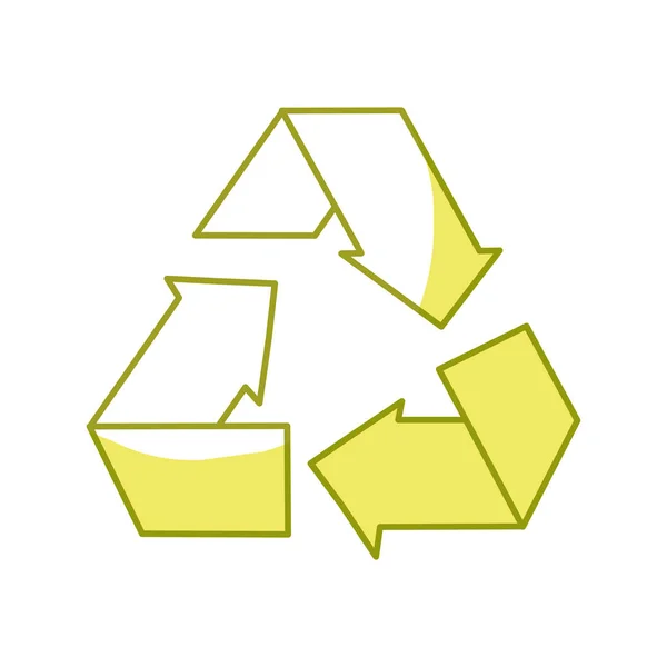 Umweltsymbol Reduzieren Recyceln Und Wiederverwenden Vektorillustration — Stockvektor