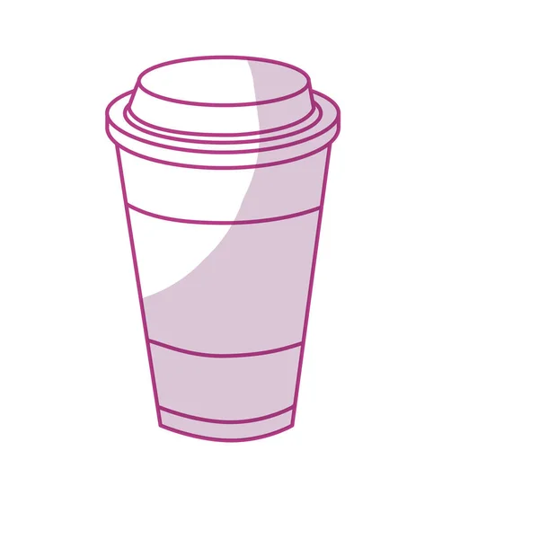 Silhouette Leckeres Kaffeetrinken Getränk Vektor Illustration Design — Stockvektor