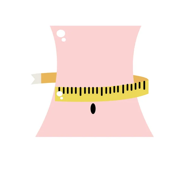 Weist Measuring Reduce Size Vector Illustration — Διανυσματικό Αρχείο