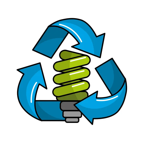 Saving Planet Bulbs Icon Vector Illustration Design Image — ストックベクタ