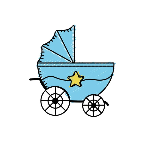 Bébé Strolle Qui Utilisé Pour Transport Vectoriel Illustration — Image vectorielle
