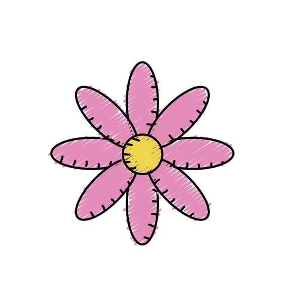 Квіткова Рослина Пелюстками Векторні Ілюстрації — стоковий вектор
