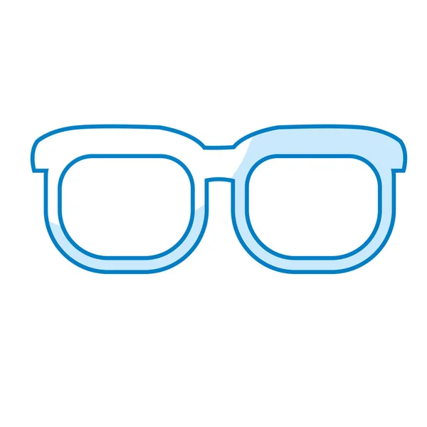 Sylwetka Ładne Okulary Akcesoria Można Zobaczyć Ilustracji Wektorowych — Wektor stockowy