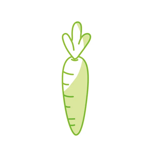 Силуэт Здоровой Морковки Веганской Пищи Органической Векторной Иллюстрации — стоковый вектор