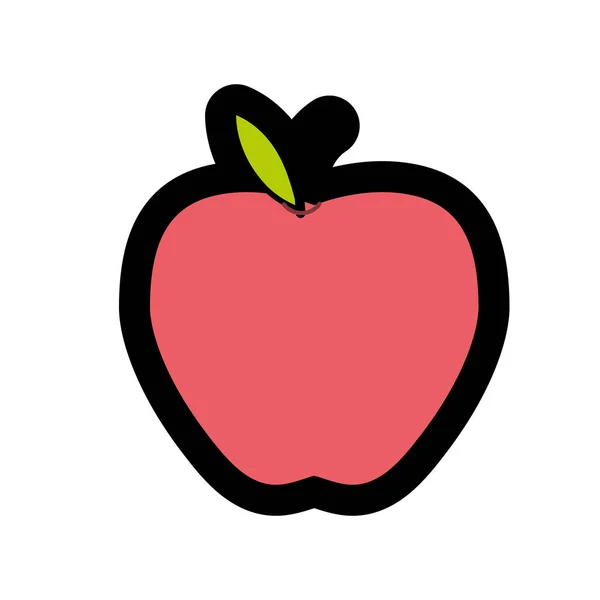 美味的苹果新鲜水果营养向量例证 — 图库矢量图片